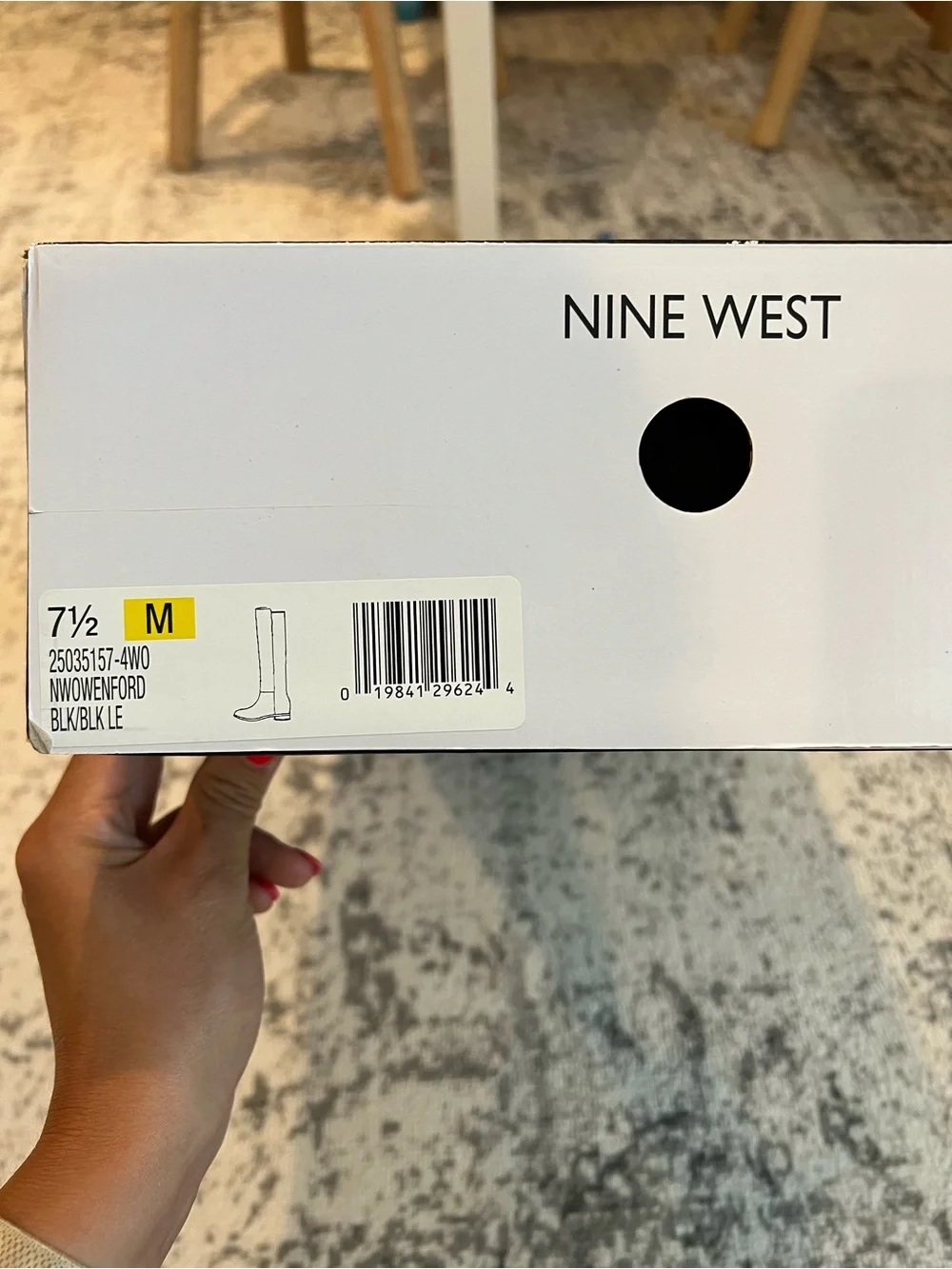 Nine West Black Over-the-Knee Leather Riding Boots